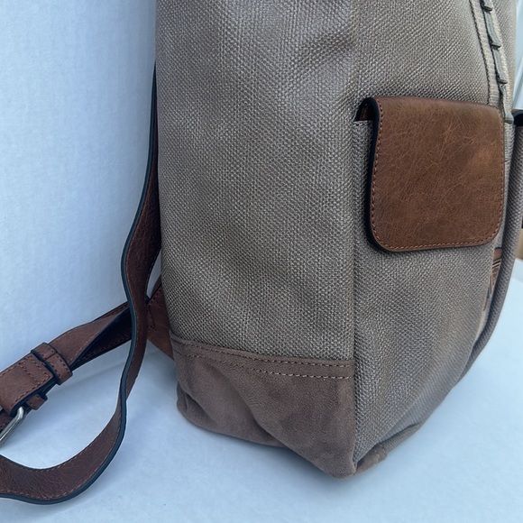 New AUTHENTIC GUESS Cargo /Military Leather Backpack - Picture 4 of 15